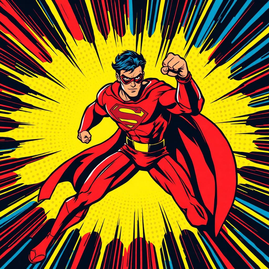 Superhero comic art style example