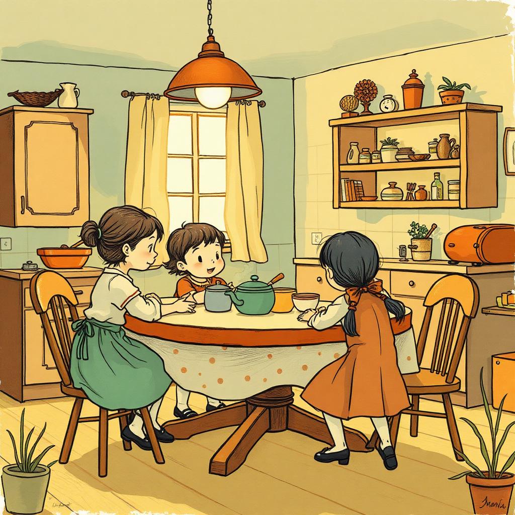Classic storybook art style example