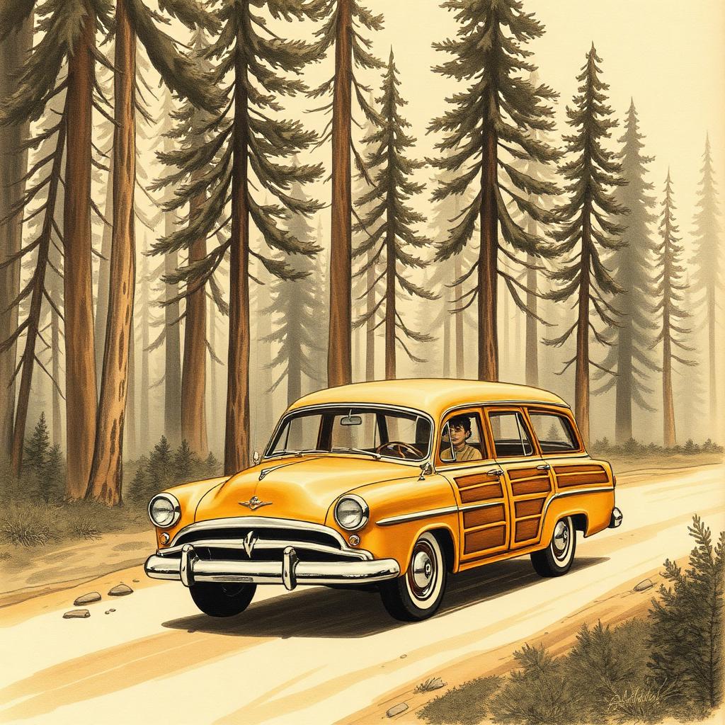 Vintage nostalgia art style example